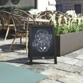 thumbnail image 4 of HBCY Creations Vintage Black Wooden A-Frame Chalkboard / Sidewalk Chalkboard Sign / Large 30" x 20" Sturdy Sandwich Board / A Frame Restaurant Message Board, 4 of 7
