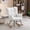 Ivory, variant on Noble House Takala 31" Teddy Fabric Rocking Glider Nursery Chair, Upholstered Accent Armchair for Living Room, Khaki