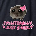 thumbnail image 6 of Wild Bobby I'm Literally Just a Girl Funny Deep Fried Brain Rot Hamster Meme Women Tri-Blend Racerback Tank Top, 6 of 6