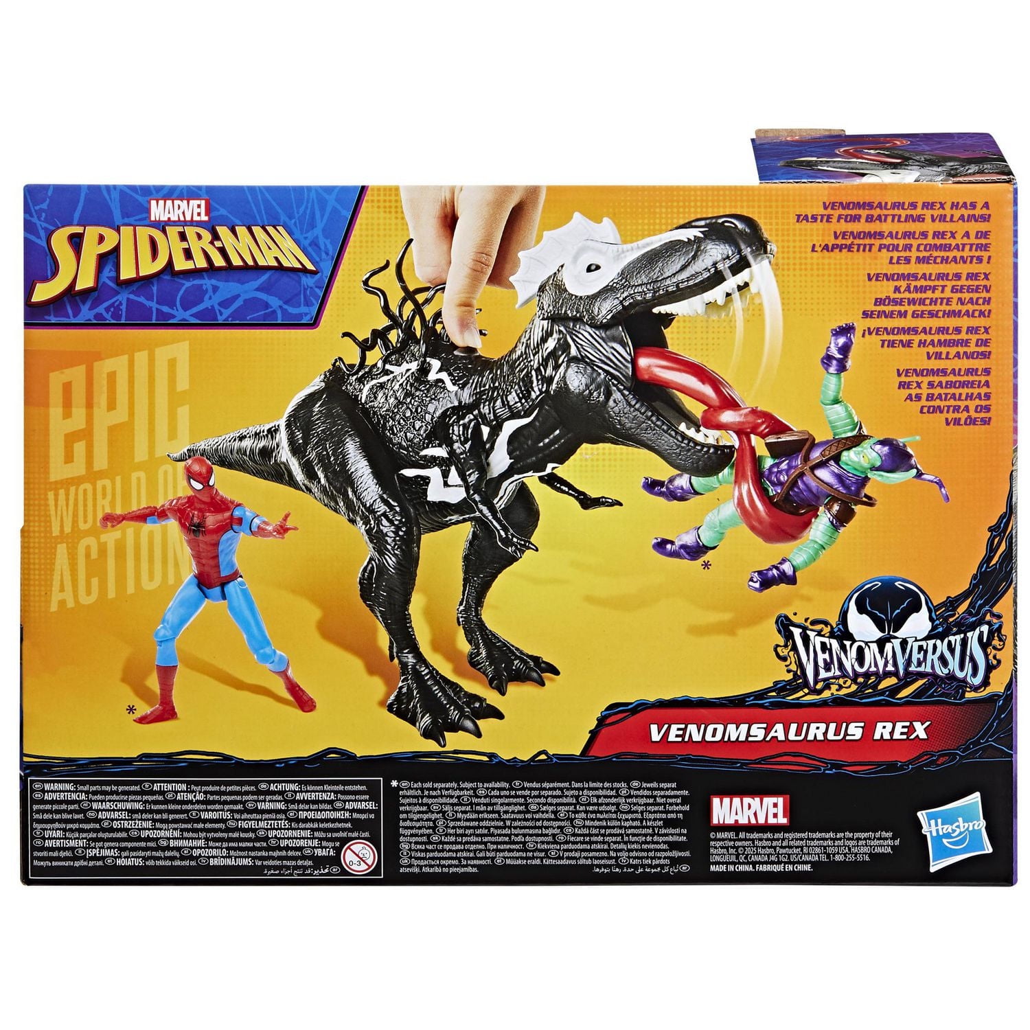 Marvel Spider-Man Epic World of Action VenomVersus, figurine Venomsaurus Rex de 40,5 cm SPD VENOM VERSE VENOMSAURUS REX