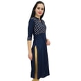 thumbnail image 3 of Bimba Women's Navy Blue Designer Tunic Kurta Kurti Indian Ethnic Party Wear-18, 3 of 6
