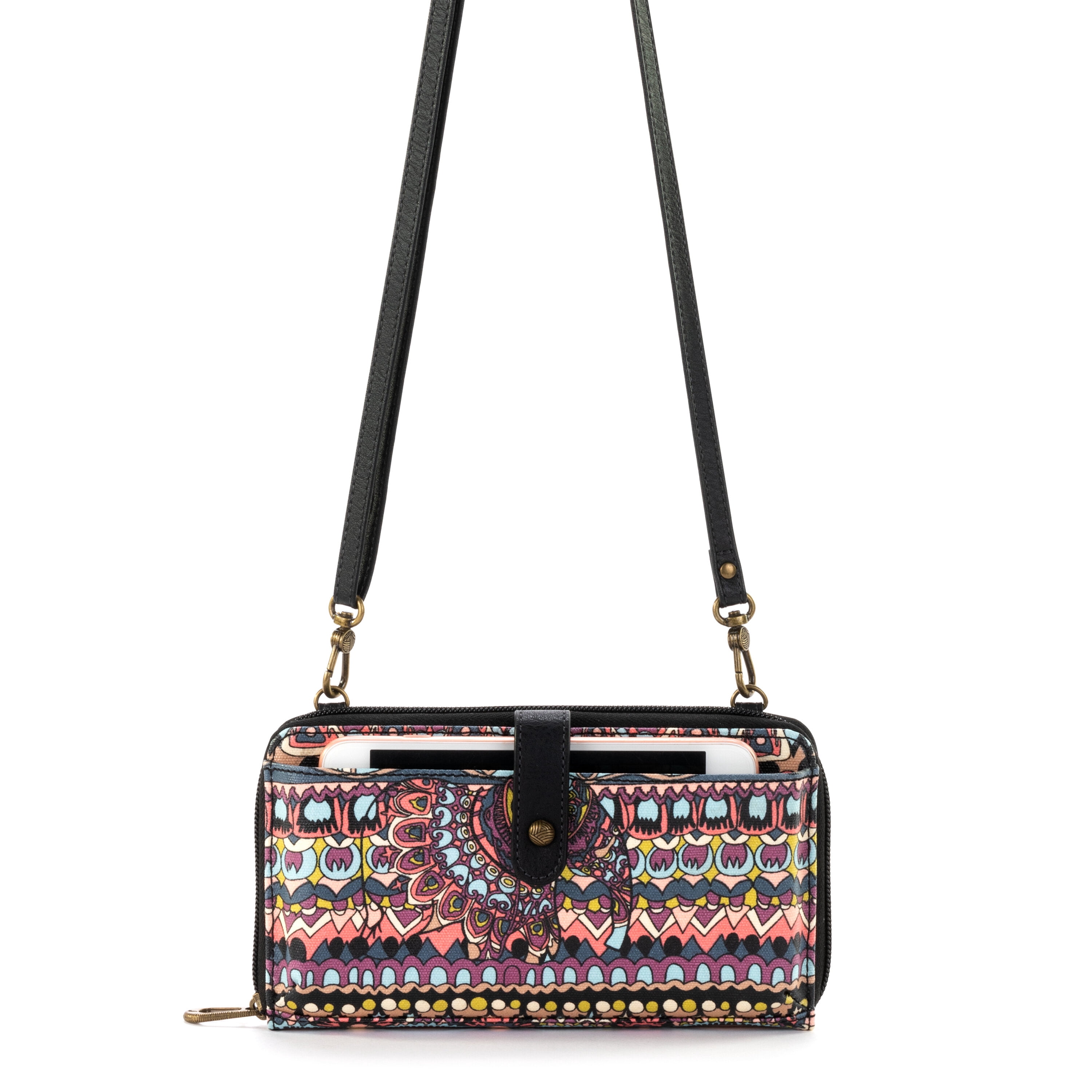 Sakroots Artist Circle Smartphone Crossbody , Cotton Coated Canvas