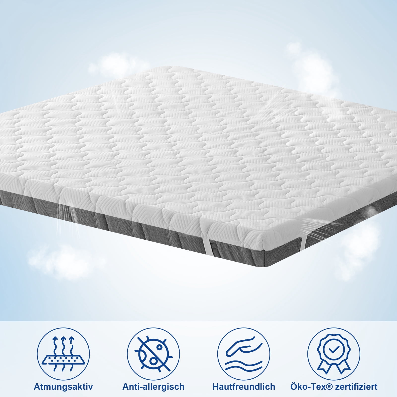Extra Firm Mattress Topper Twin XL 3-inch Memory Foam + Support Foam, Double-Sided for Sleeping, Pain Relief, High-Density Firm Mattress Topper with Removable Cover, CertiPUR-US Certified, 80"×38"