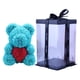 thumbnail image 1 of Oso de rosa con flores artificiales, oso de peluche rosa, osito de flores, rosa eterna, flor eterna para escaparate, aniversario, Navidad, San Valentín, 1 of 4