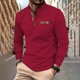 thumbnail image 1 of Blusa y camisa de cuello alto de manga larga para hombre, moda versátil, bloque de color, botones, blusa de cuello alto de manga larga, abrigo de poliéster para hombre, 1 of 5