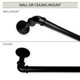 thumbnail image 2 of Domovina 1" Industrial Pipe Design Adjustable Pole-Color:Black,Size:28"-48", 2 of 4