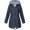 Navy, variant on Lovskoo 2024 Plus Size Rain Jacket for Women Raincoat Long Hooded Trench Lined Windbreaker Travel Jacket Outdoor Hooded Jackets Raincoat for Hiking Travel Black