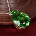 thumbnail image 2 of GEMHUB Dark Green Amethyst 925 Sterling Silver Pear Cut Pendant 55 Carat Hydrothermal Beautiful Pendant for Casual Wear, 2 of 4