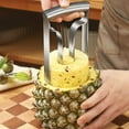 thumbnail image 4 of QHUDLV Simplify Your Pineapple Preparation with the Stainless Steel Pineapple Peeler - Enjoy Perfectly Sliced and Cored Pineapples Every Time pineapple corer, 4 of 9