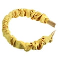 thumbnail image 7 of Unique Bargains 1 Pcs Solid Color Pleated Headband Women Hairband Hair Hoop for All Hair Yellow, 7 of 7