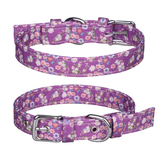 Collar para perros con flores de jardín con aroma a primavera y bolsa de compras a juego para amantes de las mascotas