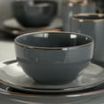thumbnail image 4 of Elama Tahitian Grand 16 Pieces Luxurious Dinnerware Set in Stone, Slate, 4 of 8