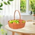 thumbnail image 6 of Wicker Picnic Basket with Handle,Woven Rattan Storage Basket for Easter,Garden Harvest,Vegetables,Fruits, Candy,Portable Hamper for Organizing,Wedding,Toy,Flower,Outdoor Picnicking Home Decor, 6 of 8