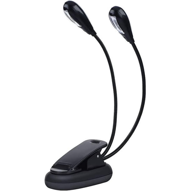 Luz LED para Atril TANGJMXG Mini Luz de Lectura Ajustable con Clip de Brazo Doble 8 Luces USB Cargando
