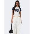 thumbnail image 5 of Gynyvoja Women Short Sleeve Jersey Crop Tops Y2k Graphic Tees Summer Teen Girls Crewneck Slim Fit T-Shirts M, 5 of 9