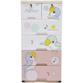 thumbnail image 2 of Miumaeov Drawer Storage Cabinet, 5-Layer Plastic Drawers Dresser Closet Drawers Tall Dresser Organizer with Wheels for Home Office Bedroom (Parrot), 2 of 9