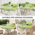 thumbnail image 7 of Stain Resistant Boho Tablecloth 44 Inch Round, Floral Print with Elastic Edge for 38-42 Inch Tables, Wipe Clean Surface, 7 of 7