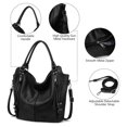 thumbnail image 2 of Bolso de mano Realer de piel sintética con hombros a la moda, estilo hobo, tamaño grande, 2 of 9