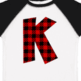 thumbnail image 4 of Inktastic Red Buffalo Plaid Initial K Boys or Girls Toddler T-Shirt, 4 of 5