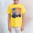 thumbnail image 2 of TOWED22 Boys Printed Tees Short Sleeve Crew Neck Graphic T-Shirts Funny Dinosaur Patterns Summer Tops(Yellow,5-6 Y), 2 of 4