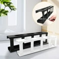 thumbnail image 7 of Adjustable Cable Management Tray,Large Under Desk Cord Organizer for Standing Desks,Plastic Wire Holder,Clean & Tidy Under Desk Storage,Black,1PC, 7 of 7