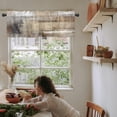 thumbnail image 5 of Beige Grey Kitchen Curtains Abstract Art Valances for Windows Blackout Window Treatment Valances Rod Pocket Curtain Valance for Bathroom Bedroom Living Room Cafe,52 X 18 Inch,1 Panel, 5 of 6