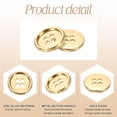 thumbnail image 4 of Uxcell 15pcs Botón de Metal 15mm (0.59") 4 Agujeros Botones Redondos de Aleación para Coser, Dorado, 4 of 6
