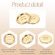 thumbnail image 4 of Uxcell 15pcs Botón de Metal 15mm (0.59") 4 Agujeros Botones Redondos de Aleación para Coser, Dorado, 4 of 6