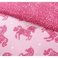 thumbnail image 6 of Kute Kids 2-Piece Ultra Soft Unicorn Dazzle Pink Microfiber Reversible Comforter Set, Toddler, 6 of 6