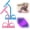 blue+pink, variant on Pedal Resistance Bands with Handles - 4-tube natural rubber design, adjustable intensity for full-body workouts, perfect for arms, legs, waist, and home fitness