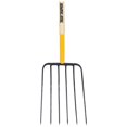 thumbnail image 2 of Hymkun 6 Tine Steel Fork Pitchfork with Hardwood Handle, Garden Fork for Transferring Manure, Mulch with Cushion Grip, 2 of 4