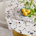 thumbnail image 7 of Modway Lippa 28" Round Terrazzo Dining Table in Gold White, 7 of 7