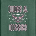 thumbnail image 3 of Instant Message - Valentine's Day Hugs And Hisses Cat - Women's Lightweight French Terry Long Sleeve Shirt, 3 of 6