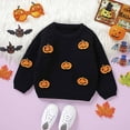 thumbnail image 6 of WUXIAN Toddler Baby Girls Boys Crewneck Outfits Long Sleeve Pumpkin Knitted Sweater Clothes Children Relaxed Fit Dailywear, 6 of 9