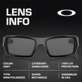 thumbnail image 4 of Oakley OO9014 Gascan Rectangle Shaped Non-Polarized Sunglasses for Men - Includes Official Eyewear Kit - Polished Black Frame with Grey Lens, 4 of 6