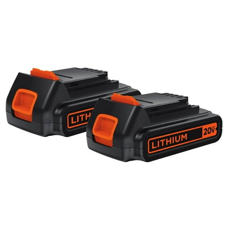 BLACK+DECKER LBXR20-OPE2 20-Volt Lithium Ion Cordless 2-Pack Battery