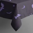 thumbnail image 3 of Purple Halloween Ghosts Skulls and Bats Rectangle Tablecloth 60"x84",Waterproof Polyester Rectangle Table Cloth, Wipeable Spillproof Polyester Tablecloth for Dining, Camping, Indoor and Outdoor, 3 of 5