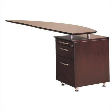 Mayline Napoli Curved Desk Right Return In Mahogany Walmart Com