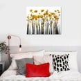 thumbnail image 4 of Leisuo  Wall Art Framed Abstract Canvas Painting Artwork Decor, Modern Gray and Gold Yellow Flower Picture Prints for Living Room Bedroom Home Office Walls, Ready to Hang, 4 of 4