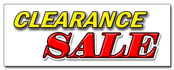 12&quot; CLEARANCE SALE DECAL sticker retail - 0