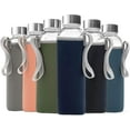 thumbnail image 7 of Epica Glass Water Bottle Reusable Glass Juice Bottles with Lids and Sleeves, 18 fl oz, 6-Pack, 7 of 7