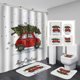 thumbnail image 1 of ¡Oferta de Navidad! Juego de 4 cortinas de ducha navideñas con 12 ganchos, juegos de baño, alfombras y accesorios., 1 of 6