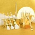 thumbnail image 3 of Makeup Brushes 15 Pcs, DUcare Powder Foundation Contour Blush Concealer Eye Shadow Blending Liner Make up Brush Kit Gold-silver, 3 of 9