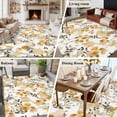 thumbnail image 5 of 5'x8' Area Rugs, Orange Spring Floral Indoor Outdoor Area Rug for Living Room Bedroom, Watercolor Blooming Botanical Summer Washable Bathroom Rugs Kitchen Floor Carpet Mats Home Decor Aesthetic, 5 of 8