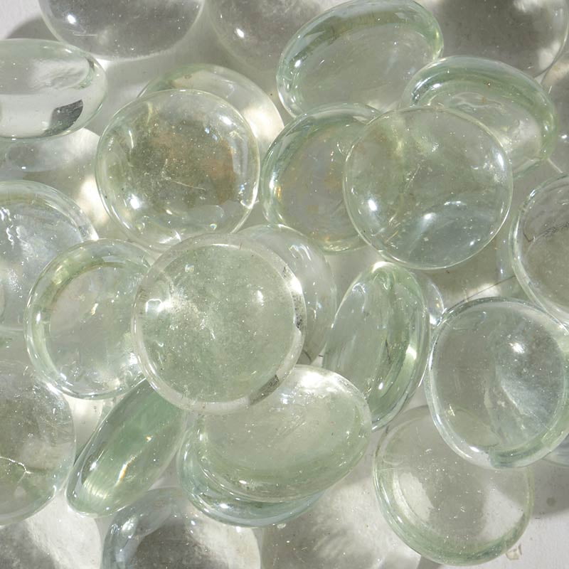 Clear Flat Marbles (1 Lb Bag) by Paper Mart