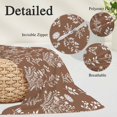 thumbnail image 3 of Brown Botanical Body Pillow Cover 20 x 60 Inch Decorative Pillow Cover Spring Summer Chic Wildflowers Lumbar Pillowcase Seasonal Rectangle Cushion Case for Couch Sofa Bed Living Room, 3 of 9