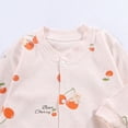 thumbnail image 4 of CAUYDY 6 9 12 18 Months Girls Pajamas for Newborn Baby Clothes Preemie Long Sleeve Romper Fall Winter Infant Girl Comfy Bodysuit Toddler Sleepers Sizes 18-24 Months,Orange, 4 of 5