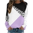 thumbnail image 3 of Pompotops Mode Décontractée pour Femmes Manches Longues Col Rond Chandail en Molleton Imprimé Blouse en Liquidation, 3 of 4