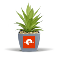 thumbnail image 1 of Insecte Peur des vers Animaux Faux Ananas Pot de Fleurs Vase Mini Décor, 1 of 3