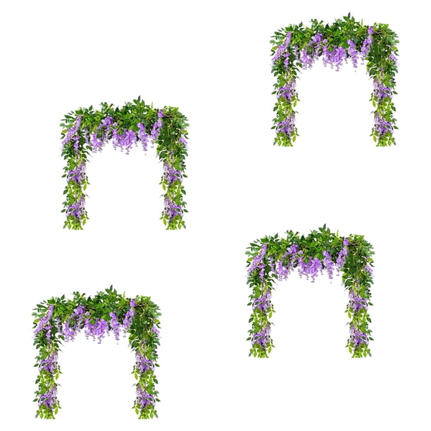 Artificiales Para Decoración De Jardín, Herramientas De Decoración, Glicina De Seda, Suministros De Boda, Flores Decorativas, Vena De Flores 4 Guirnaldas Cateissary HA039650-01